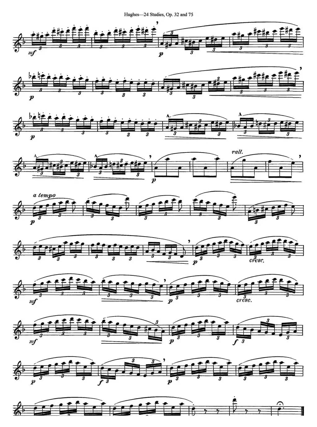 胡埃斯24首长笛练习曲Op.32（NO.18）