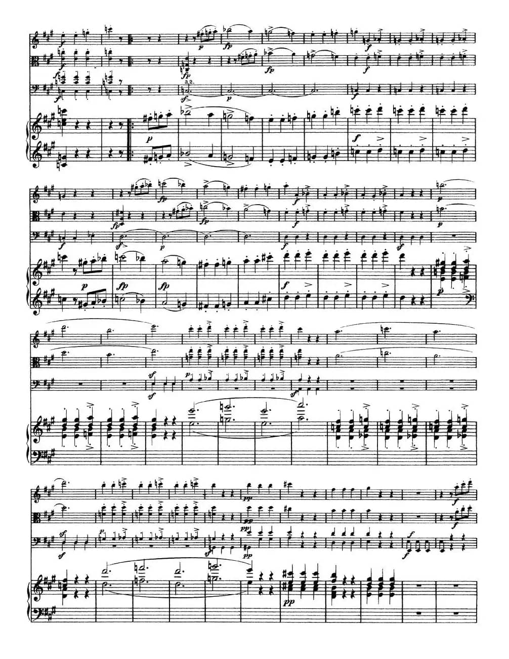 A大调鳟鱼五重奏（P21—30）（（弦乐+钢琴）