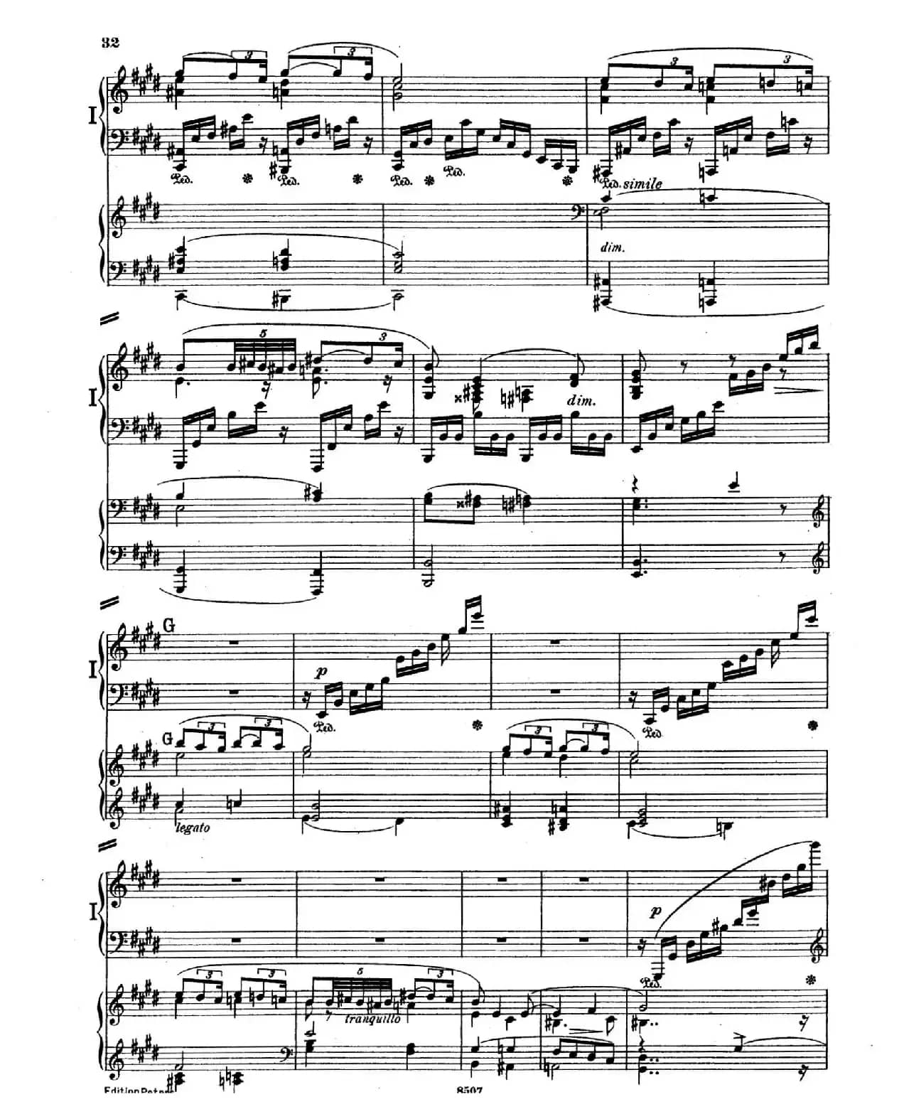 Piano Concerto in E Major Op.59(E大调钢琴协奏曲·双钢琴·第二乐章)