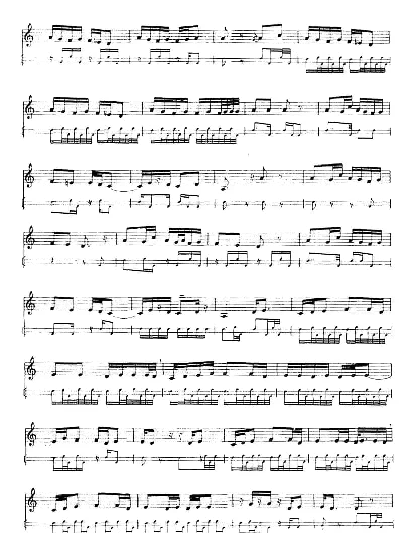 十二木卡姆：Ⅲ 木夏乌热克木卡姆 156——164（主旋律谱）