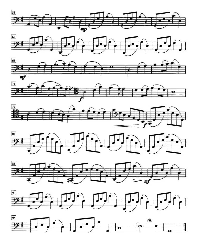 同一首歌（弦乐四重奏大提琴分谱）