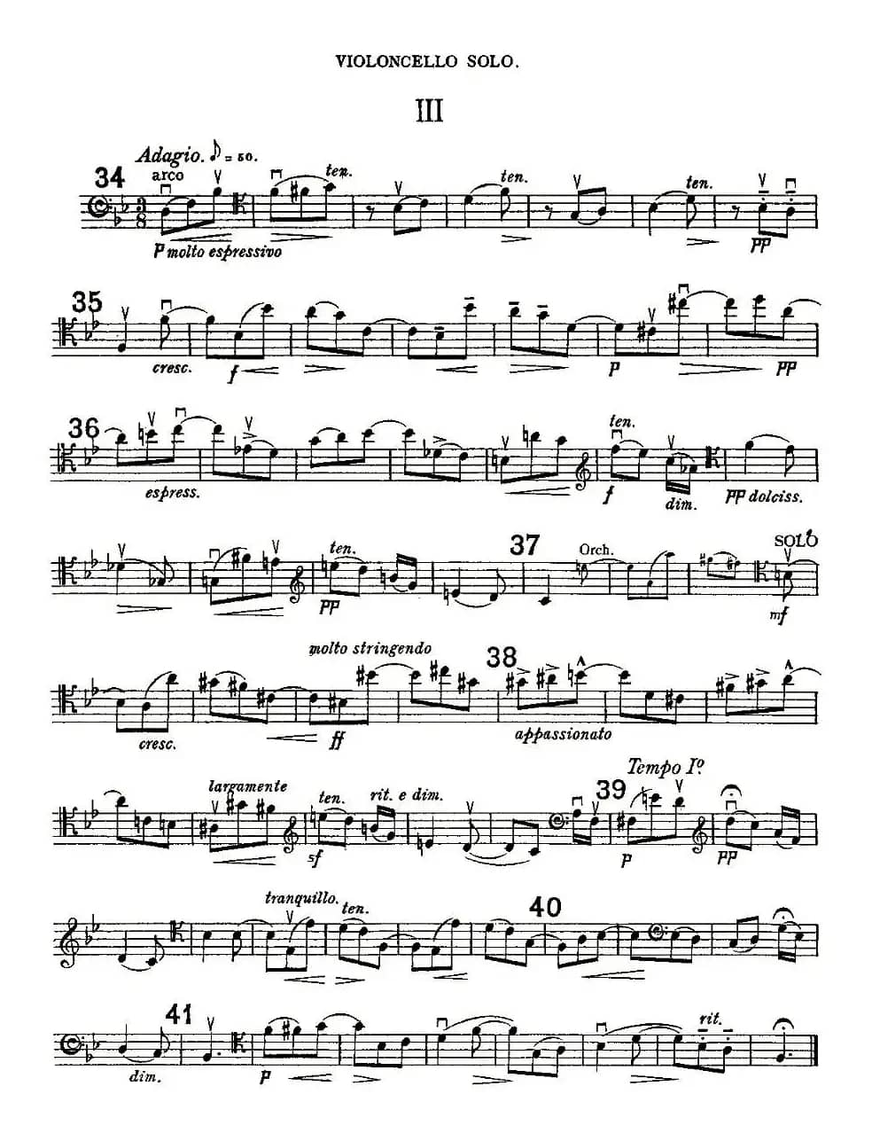 Edward Elgar Concerto e Minor Op85 For Cello（Cel）