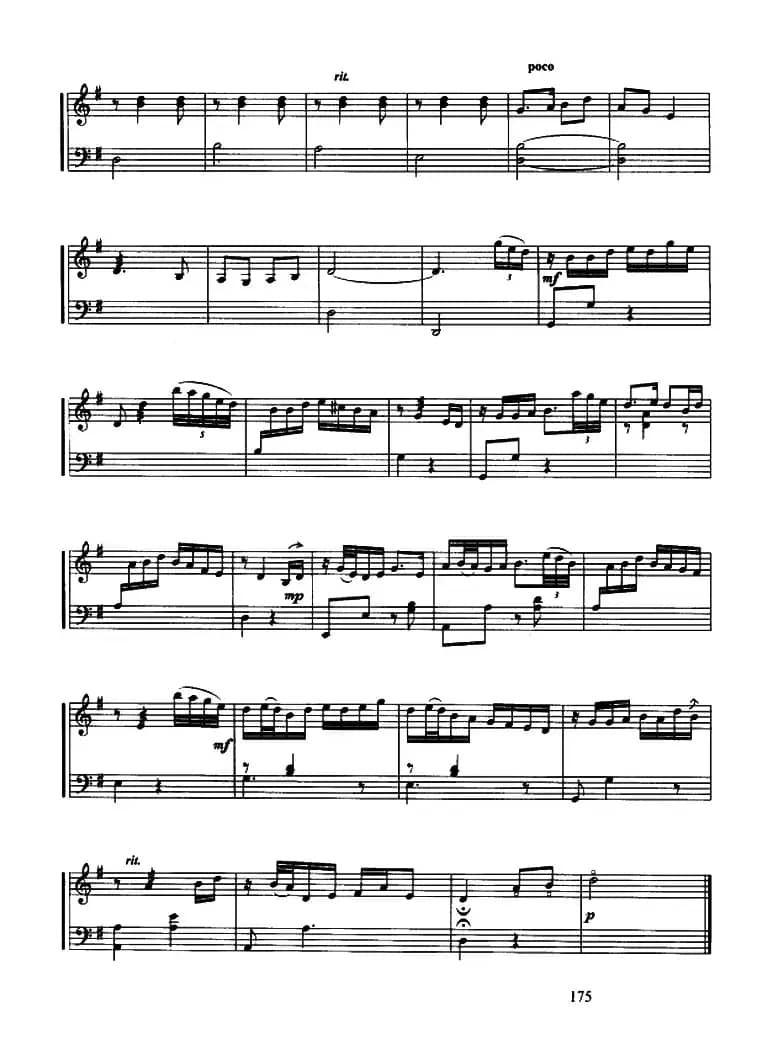 茉莉芬芳（五线谱）