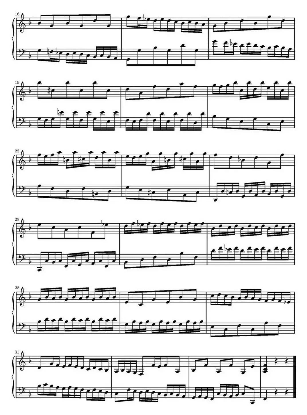 15首巴赫二部创意曲集（NO.8）