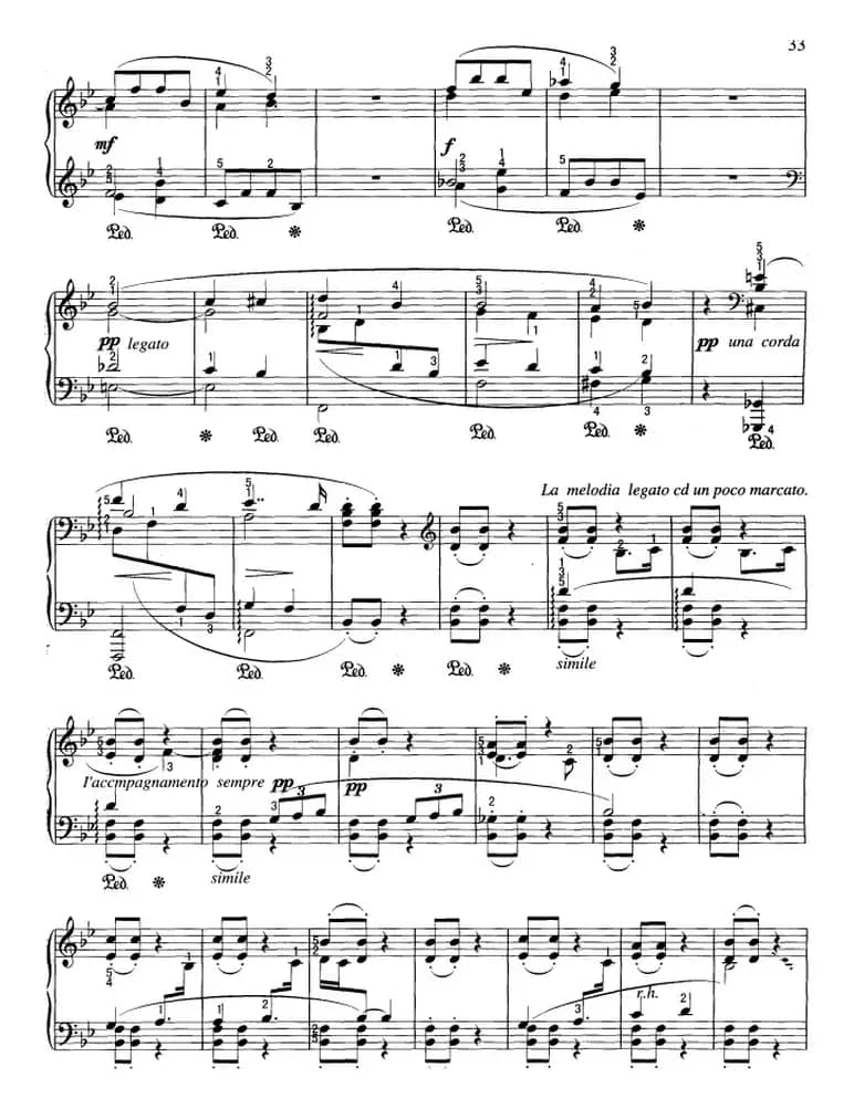 不可不弹的世界钢琴名曲：如歌的行板