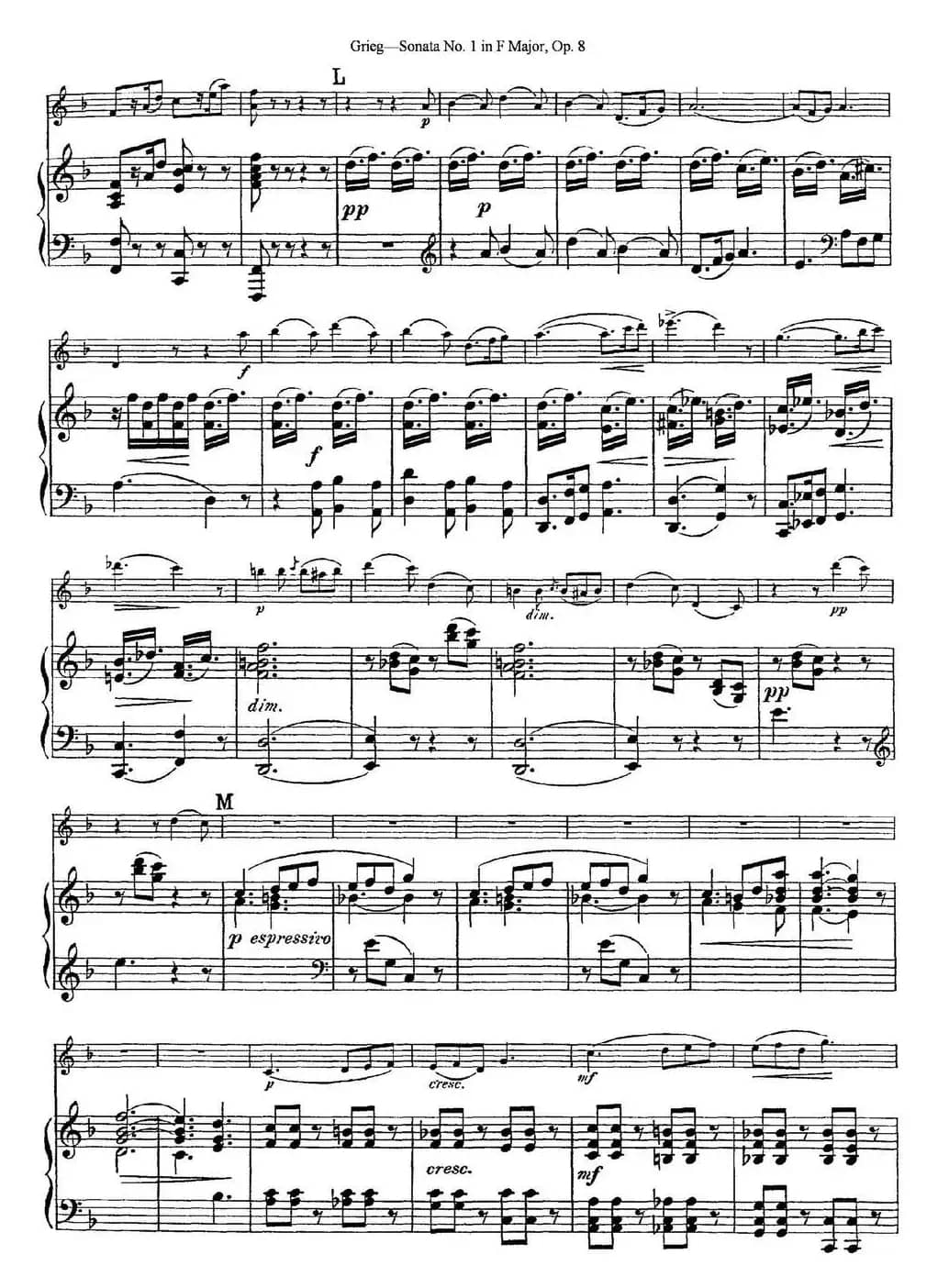 Violin Sonata No.1 Op.3（小提琴+钢琴伴奏）