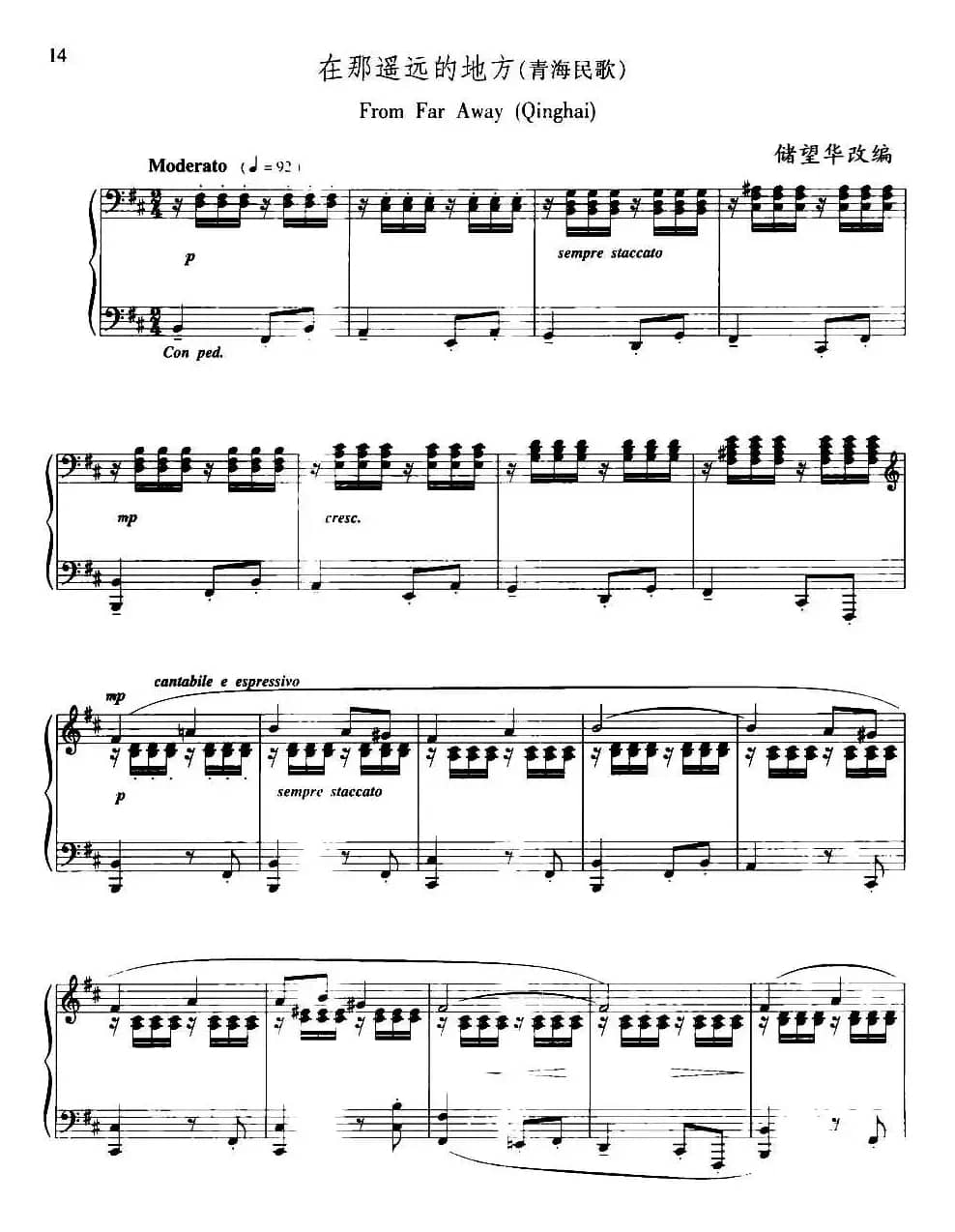 在那遥远的地方（储望华改编版）