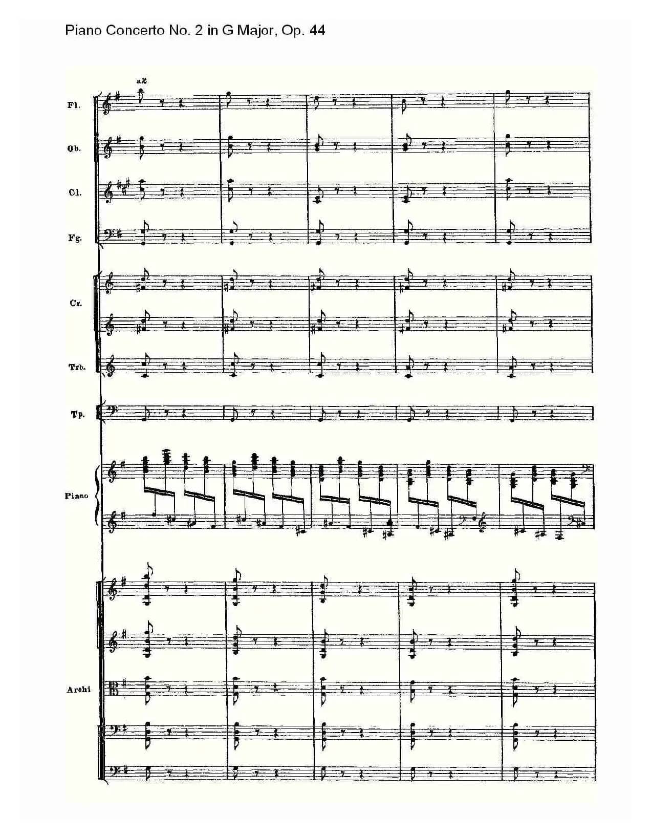 G大调第二钢琴协奏曲, Op.44第三乐章（二）