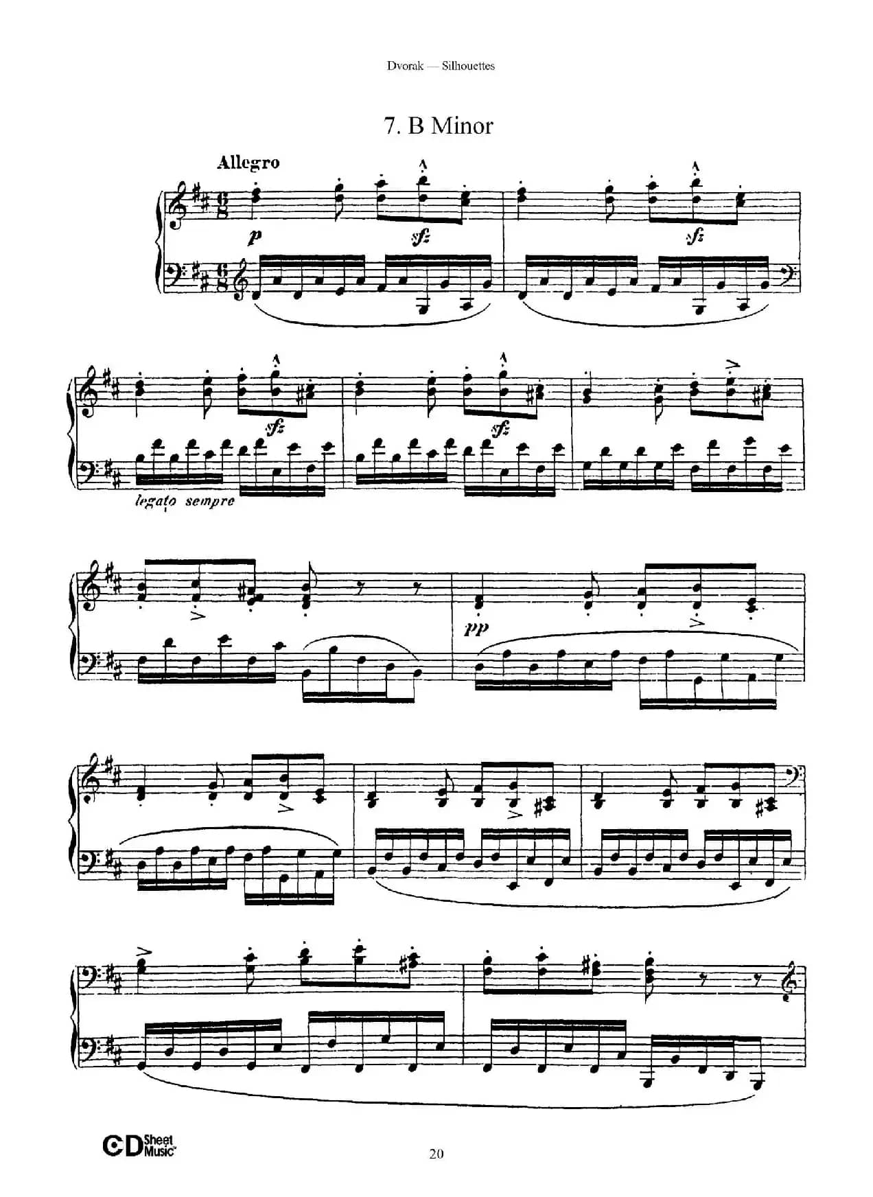 12 Silhouettes Op.8（12首剪影·7）