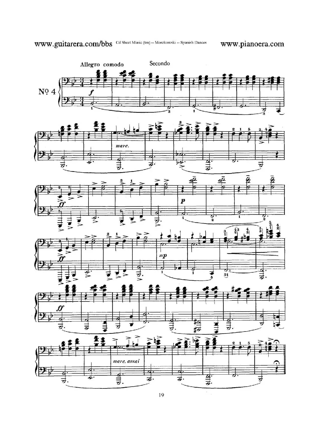 Spanish Dances Op.12（西班牙舞曲·四手联弹版）