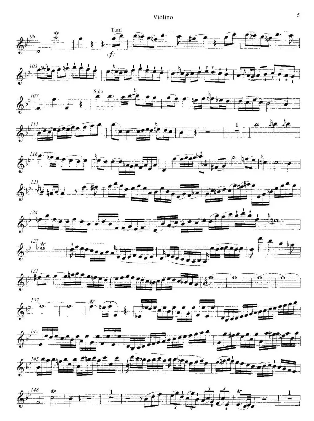 降B大调第一小提琴协奏曲 KV207