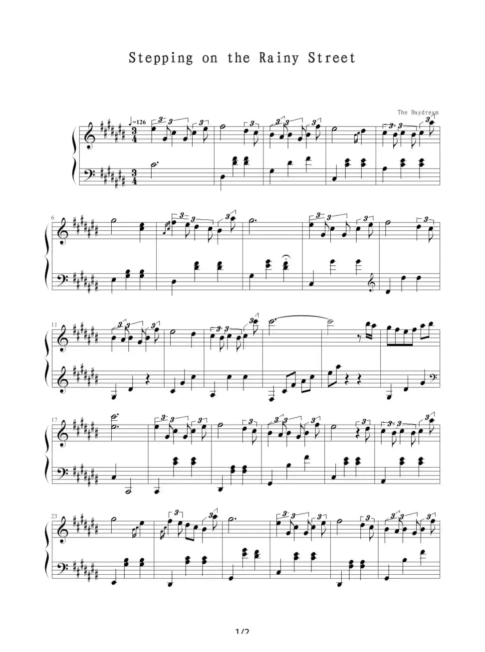 Stepping on the Rainy Street（雨中漫步）