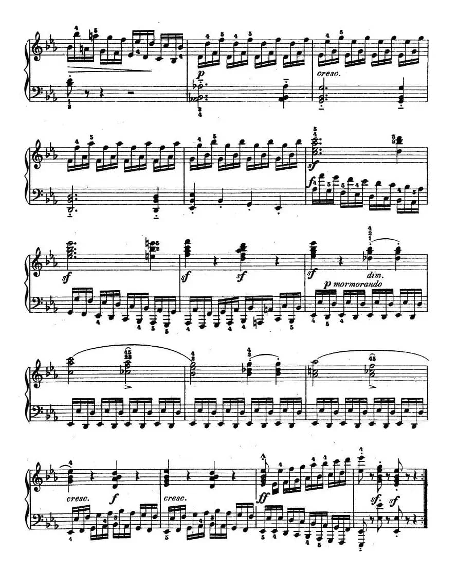 《车尔尼钢琴八度练习曲》OP.553-4