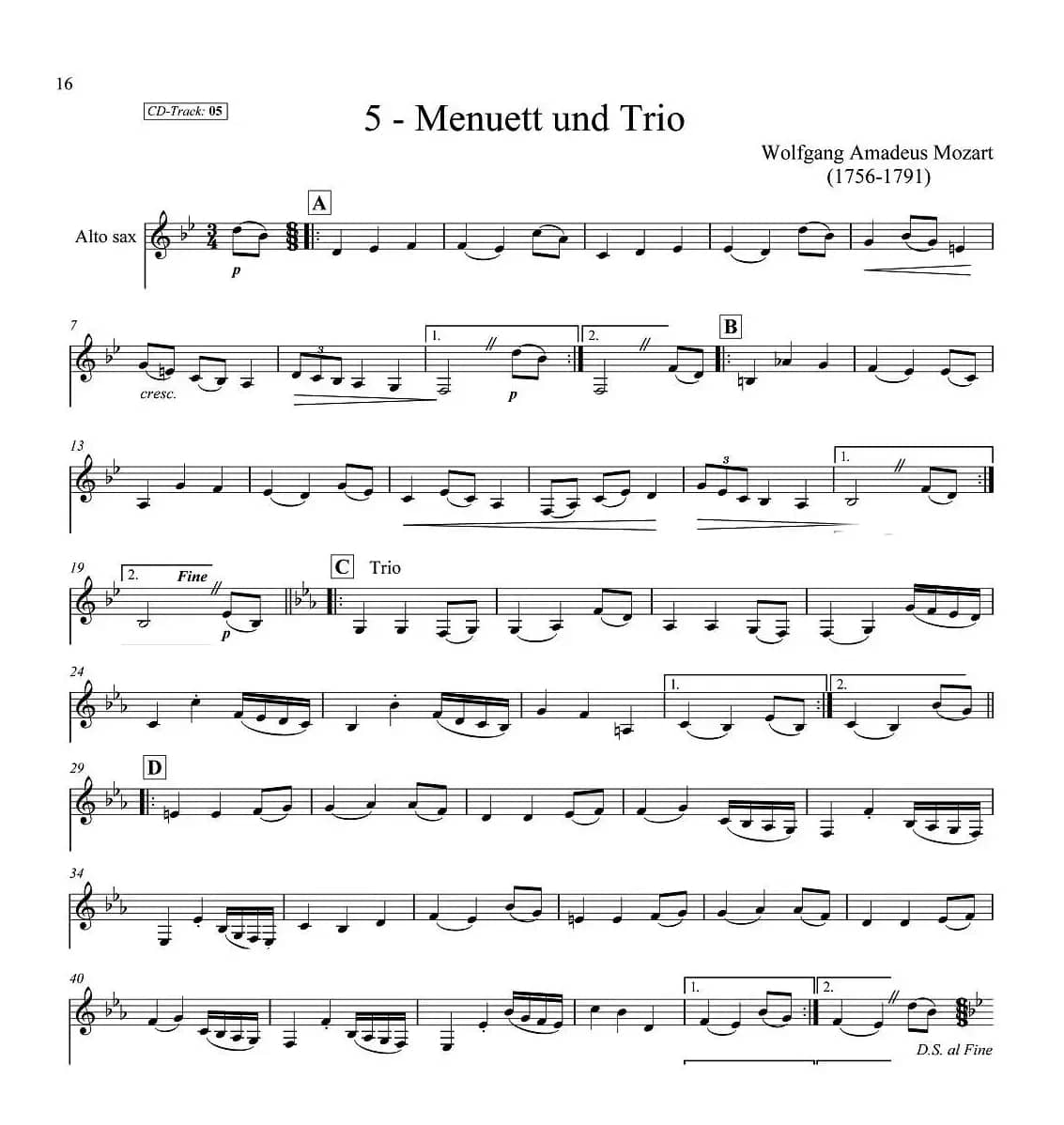 古典SAX12首（中音萨克斯分谱）