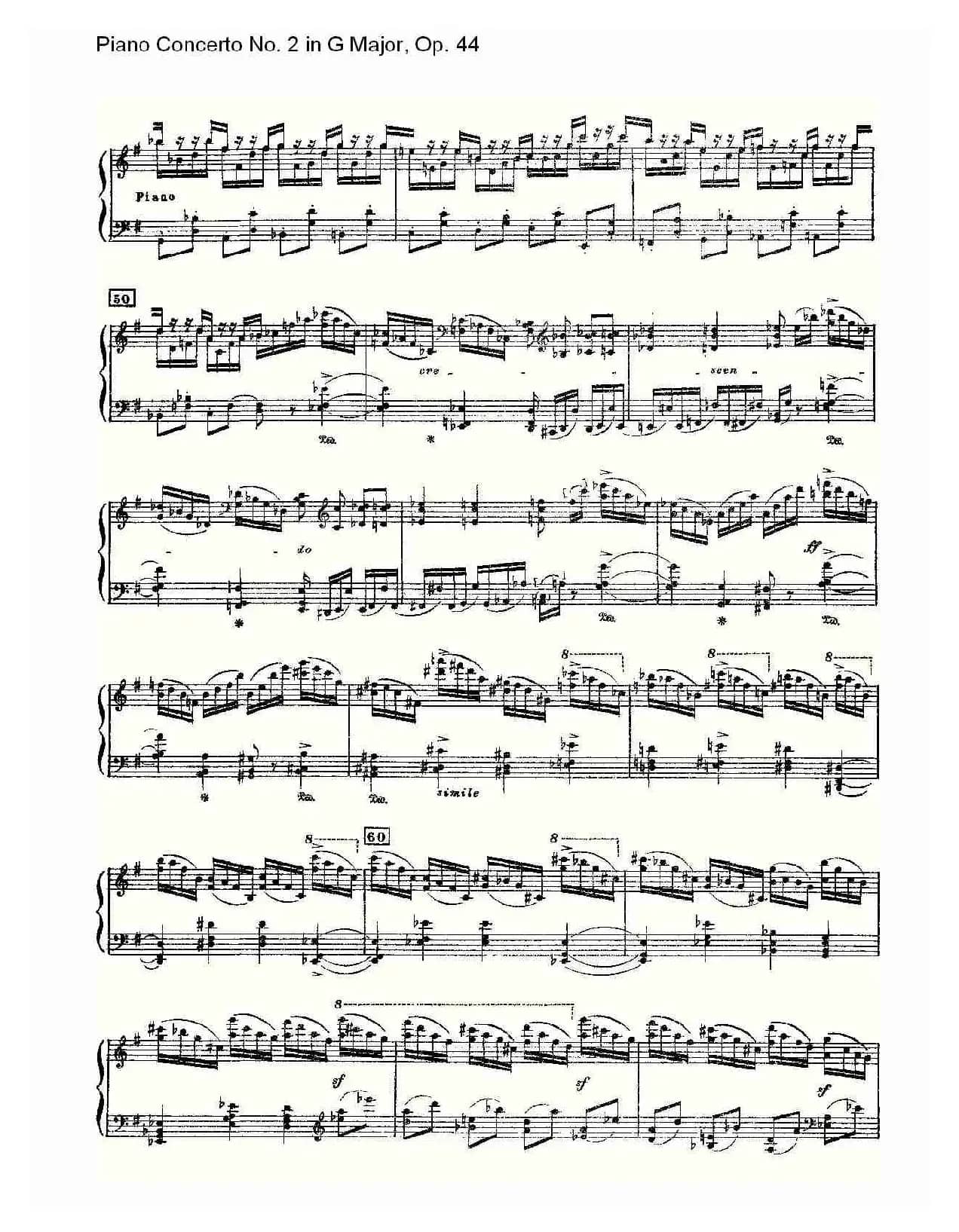 G大调第二钢琴协奏曲, Op.44第一乐章（一）