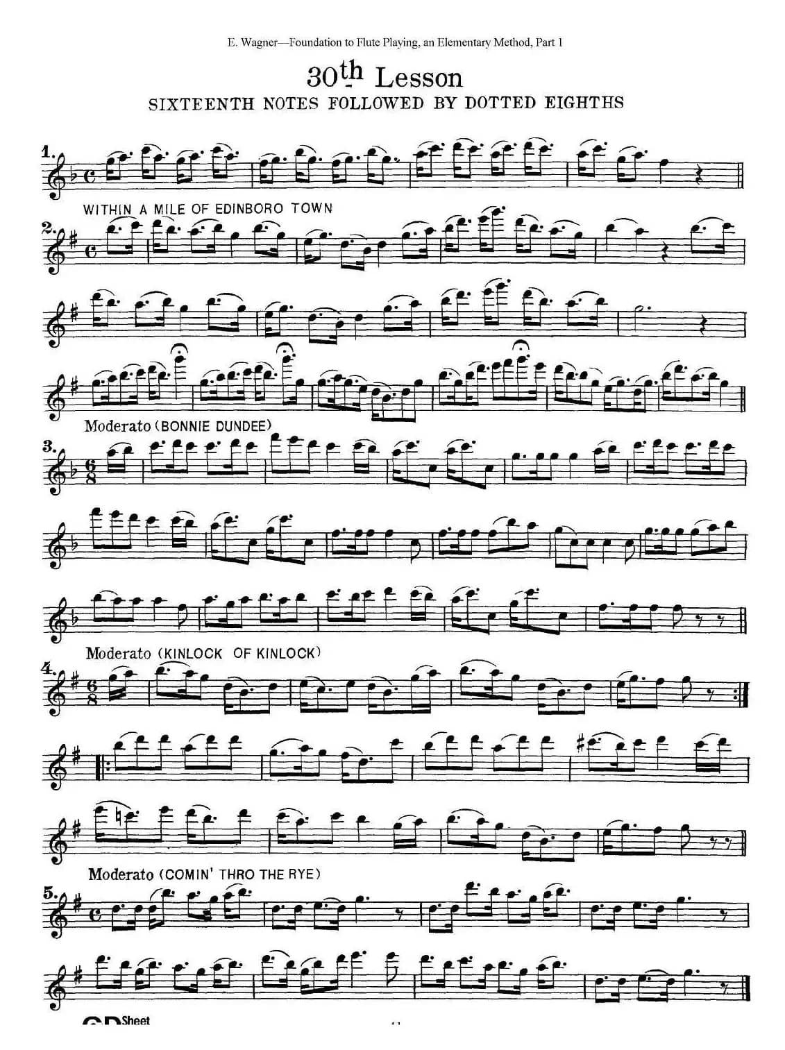 长笛演奏基础教程练习（21—30）