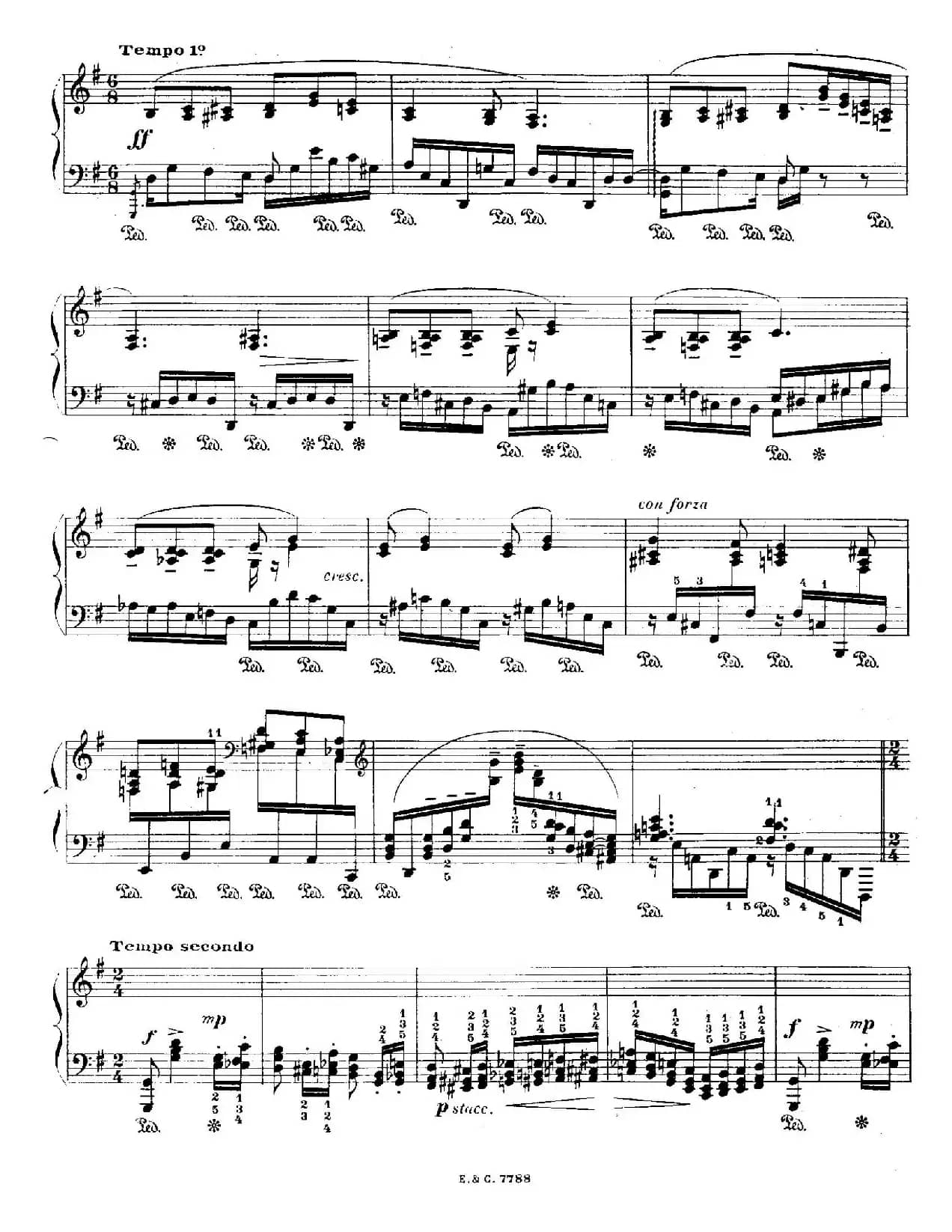 12 Etudes For The Left Hand Op.92 No.5（12首为左手而作的钢琴练习曲）