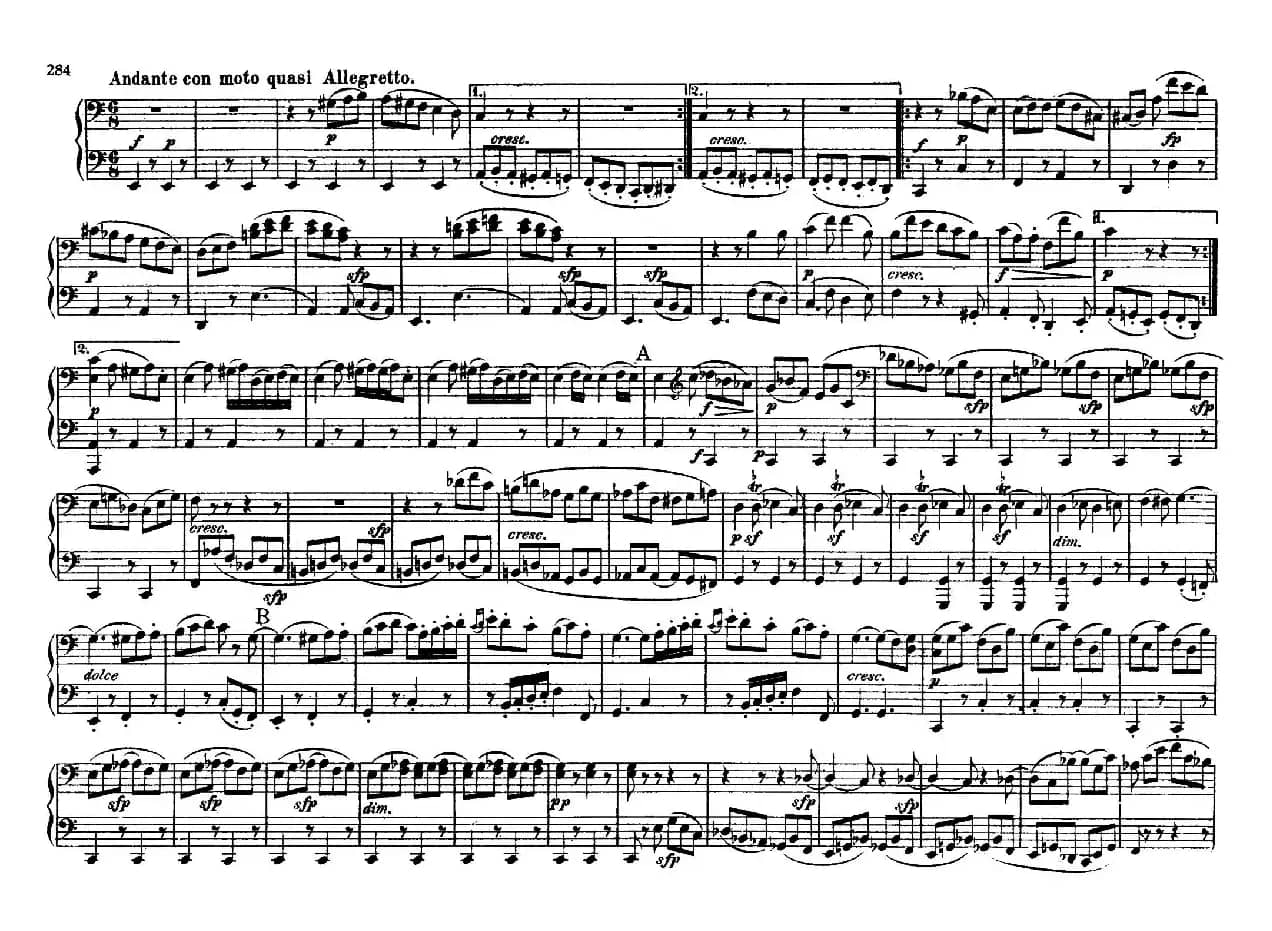 String Quartet No.9 in C Major Op.59-3 - 4 Hands（C大调第九弦乐四重奏·四手联弹）