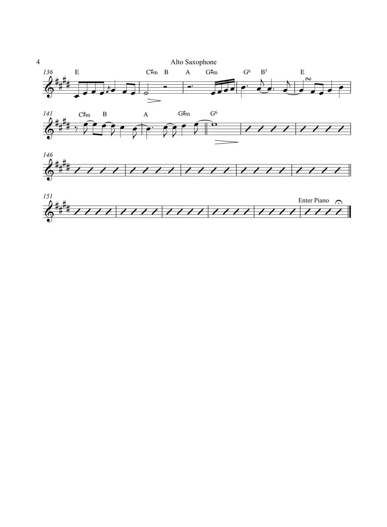 The First Noel（中音萨克斯）