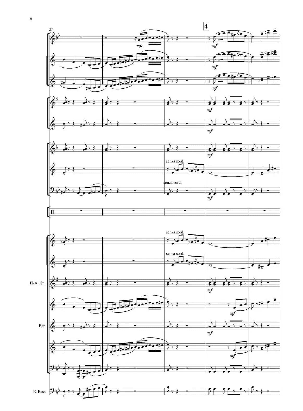 Черные глаза （探戈舞曲）（合奏、俄罗斯原版谱）