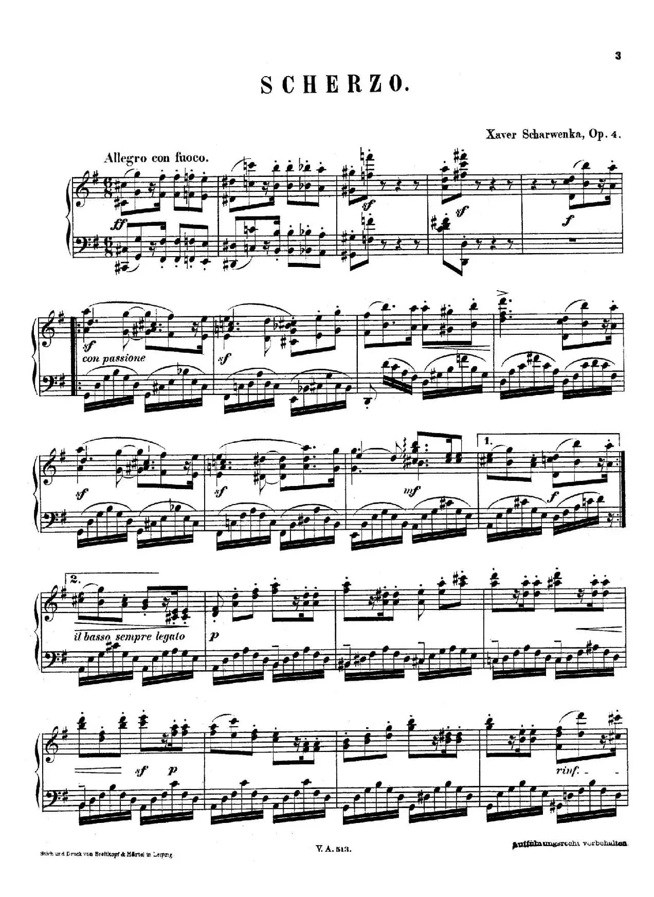 Scherzo in G Major Op.4（G大调谐谑曲）