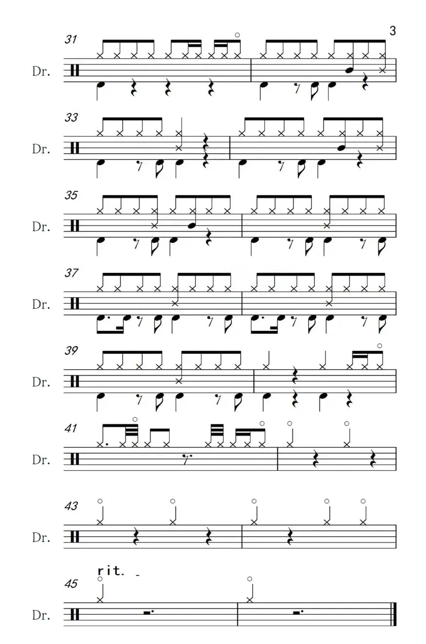 敖包相会（架子鼓谱）