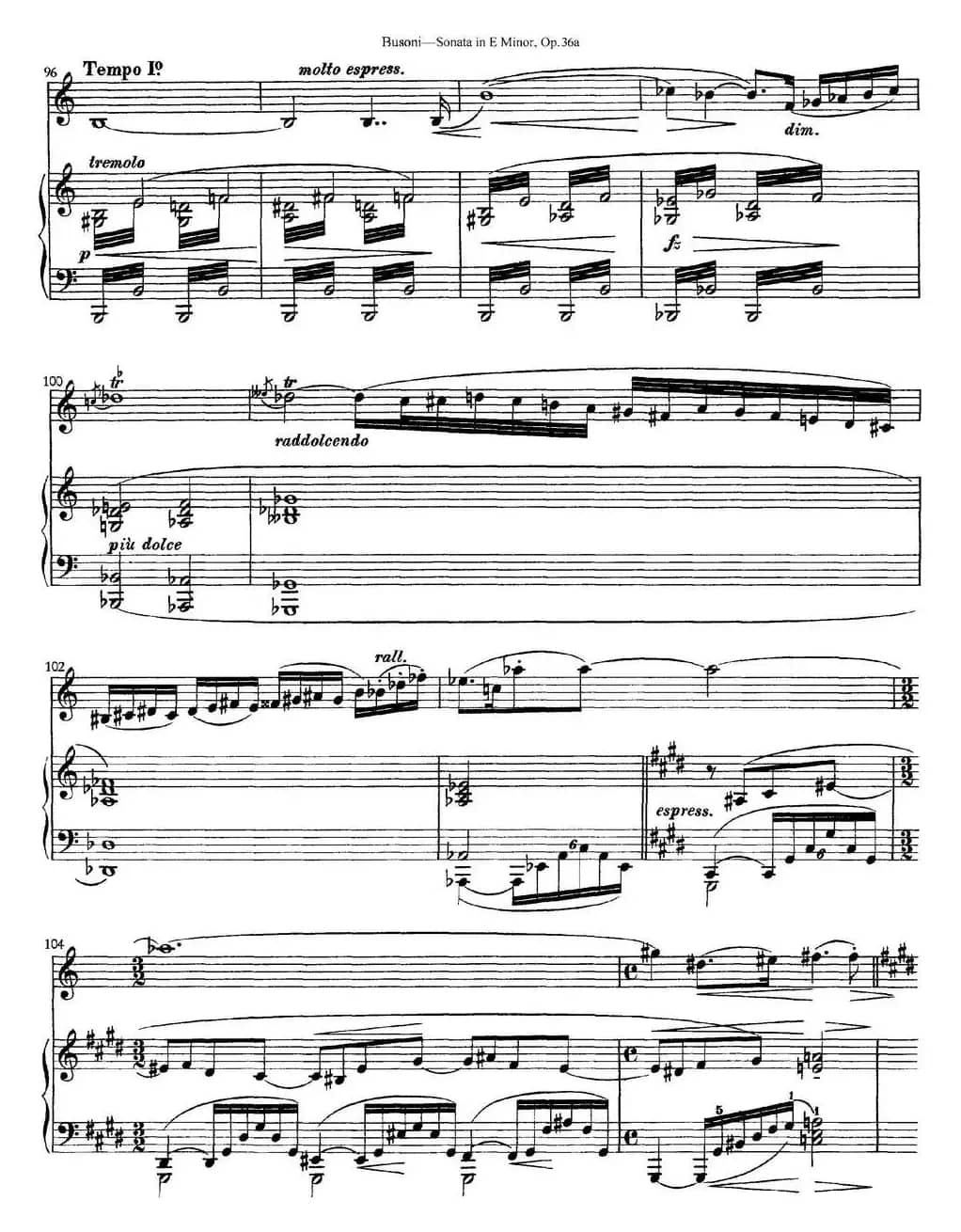 Violin Sonata No.2 in E Minor Op.36（小提琴+钢琴伴奏）