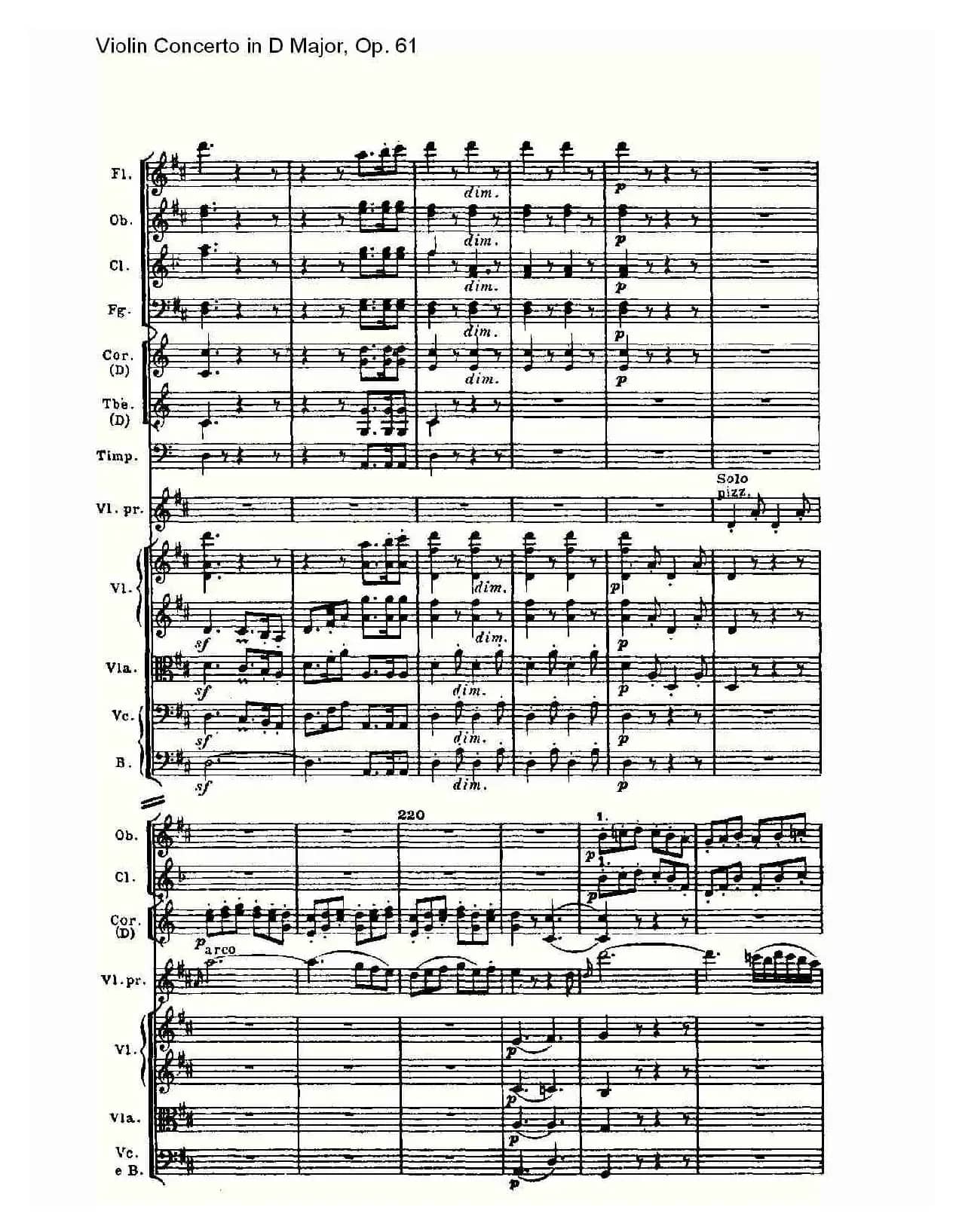 D大调小提琴协奏曲 Op.61第三乐章