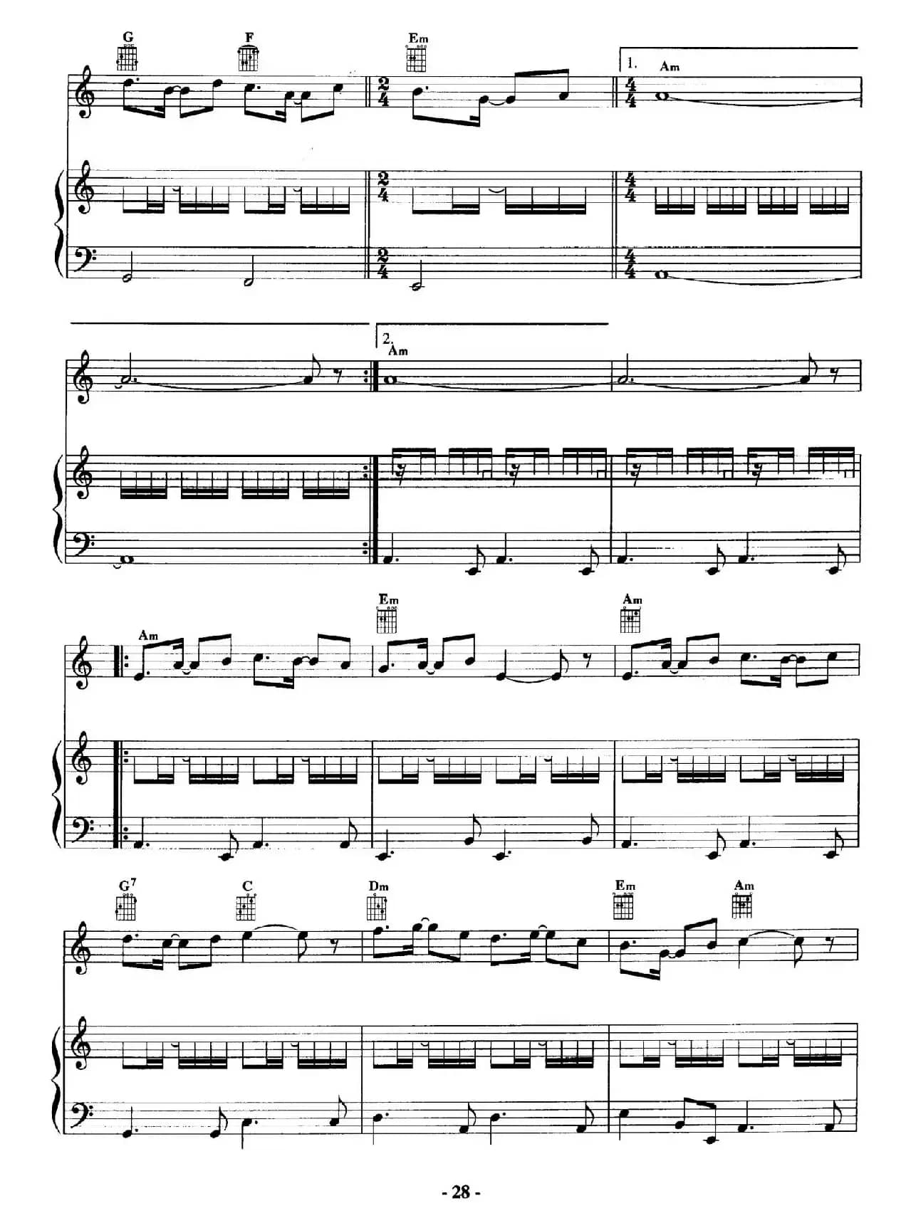 电影配乐大师莫瑞康最佳20首钢琴谱（Best of Ennio Morricone·8）