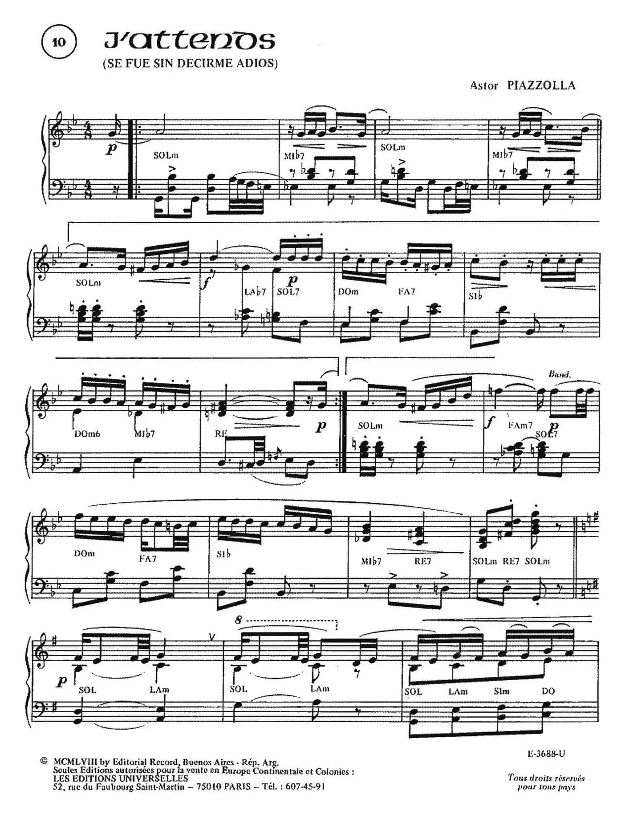 Piazzolla合集:10、J'Attends