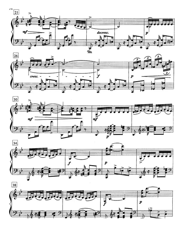 钢琴教程第七级 中外乐曲（前奏曲 No.1）