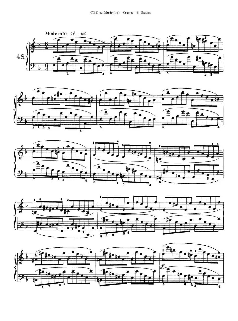Cramer - 84 exercices（46—50）（克拉莫84首钢琴练习曲）