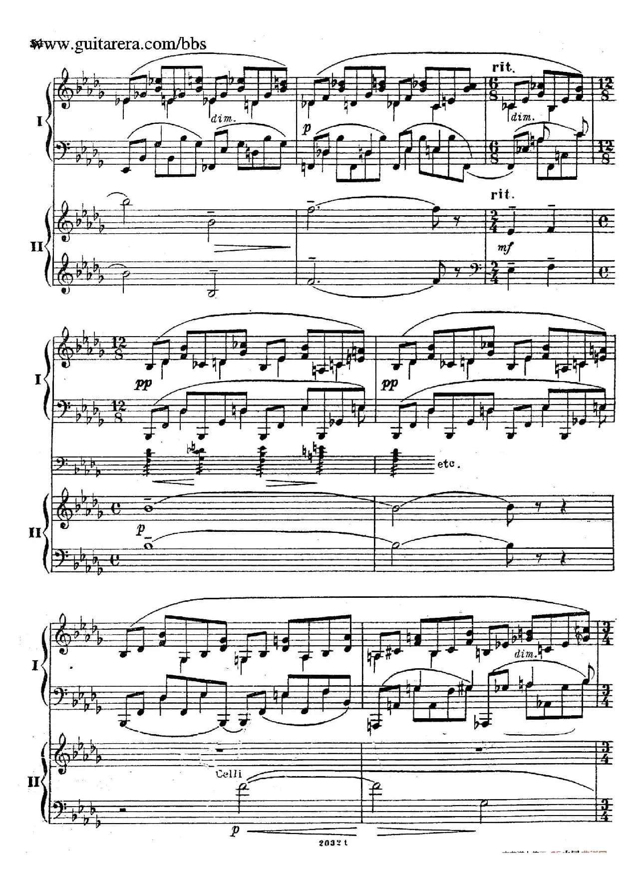 Rhapsody On A Theme Of Paganini Op.43（帕格尼尼主题狂想曲·双钢琴）（P41——60）