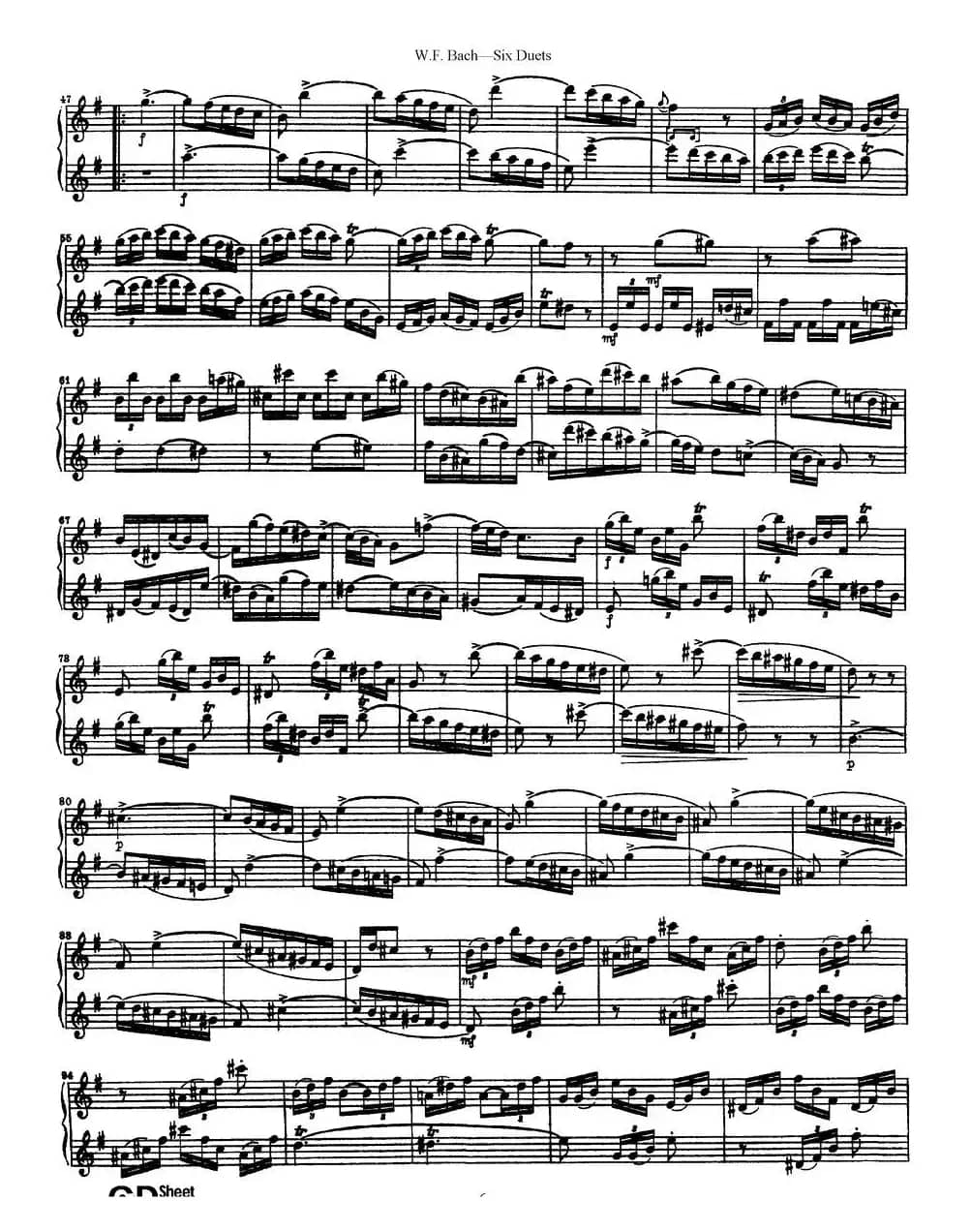 Six  Duets（6首二重奏）（1）