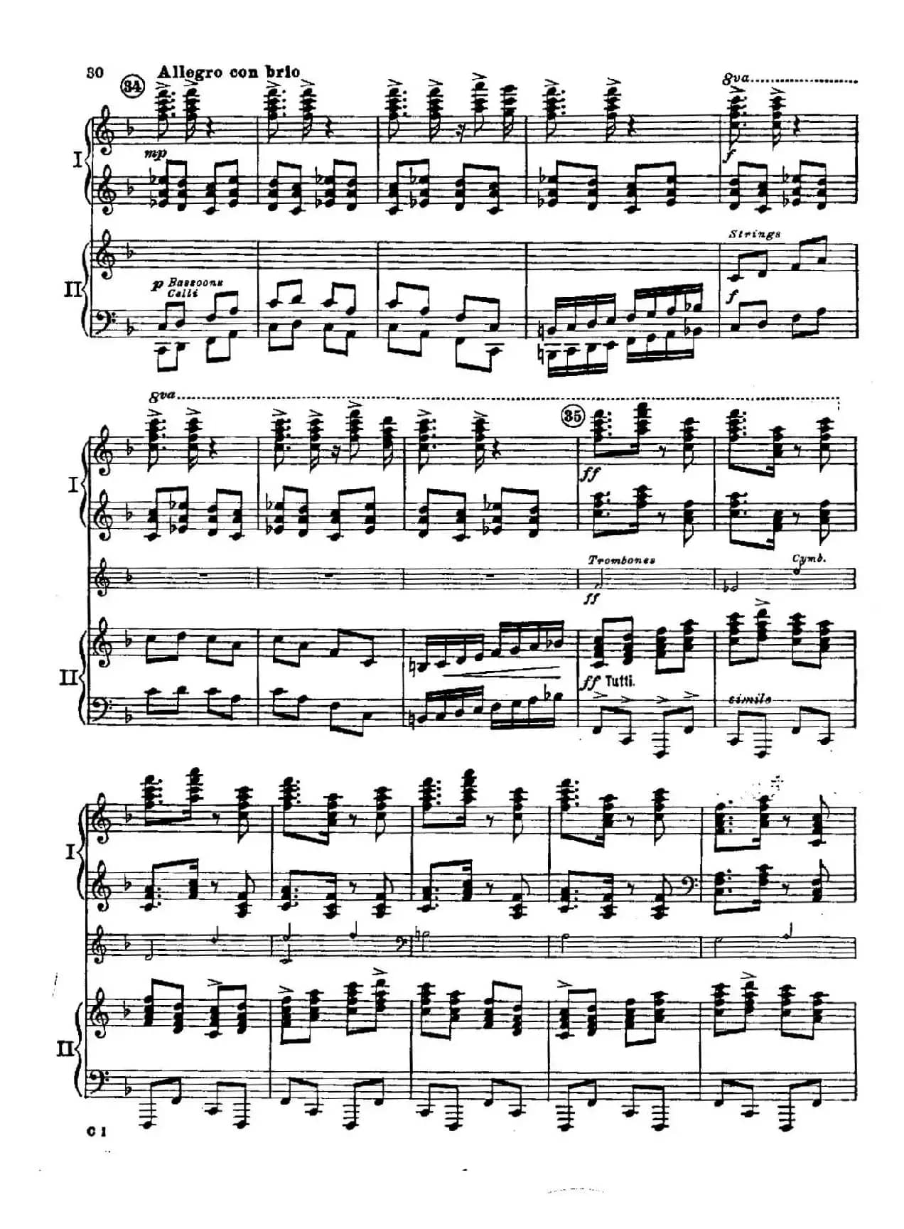 F大调爵士钢琴协奏曲（美版双钢琴原谱 P31—40）