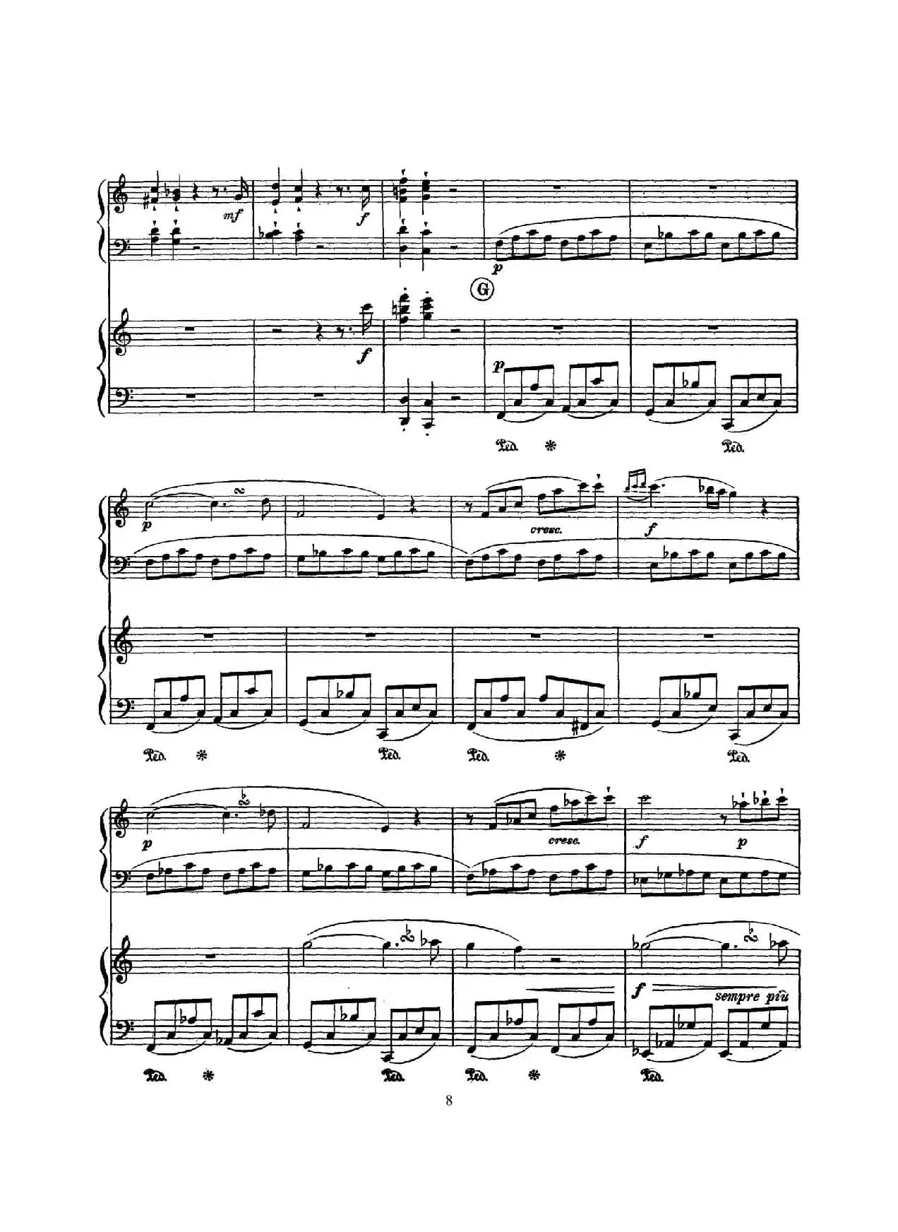 根据21首钢琴奏鸣曲改编的双钢琴版钢琴奏鸣曲四首(第一首)