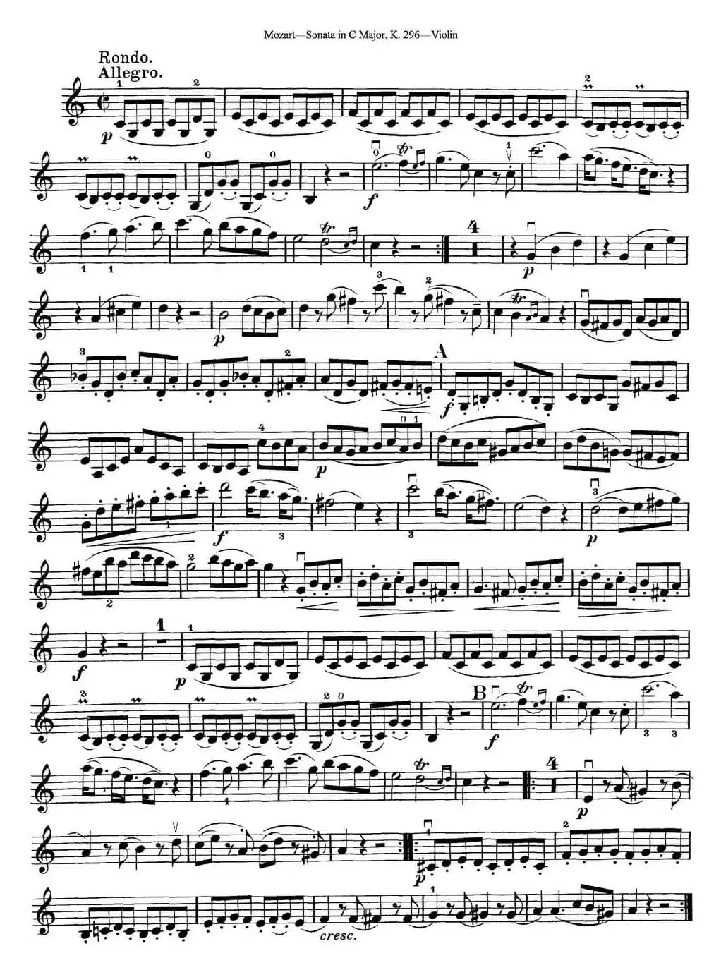 Violin Sonata in C Major K.296