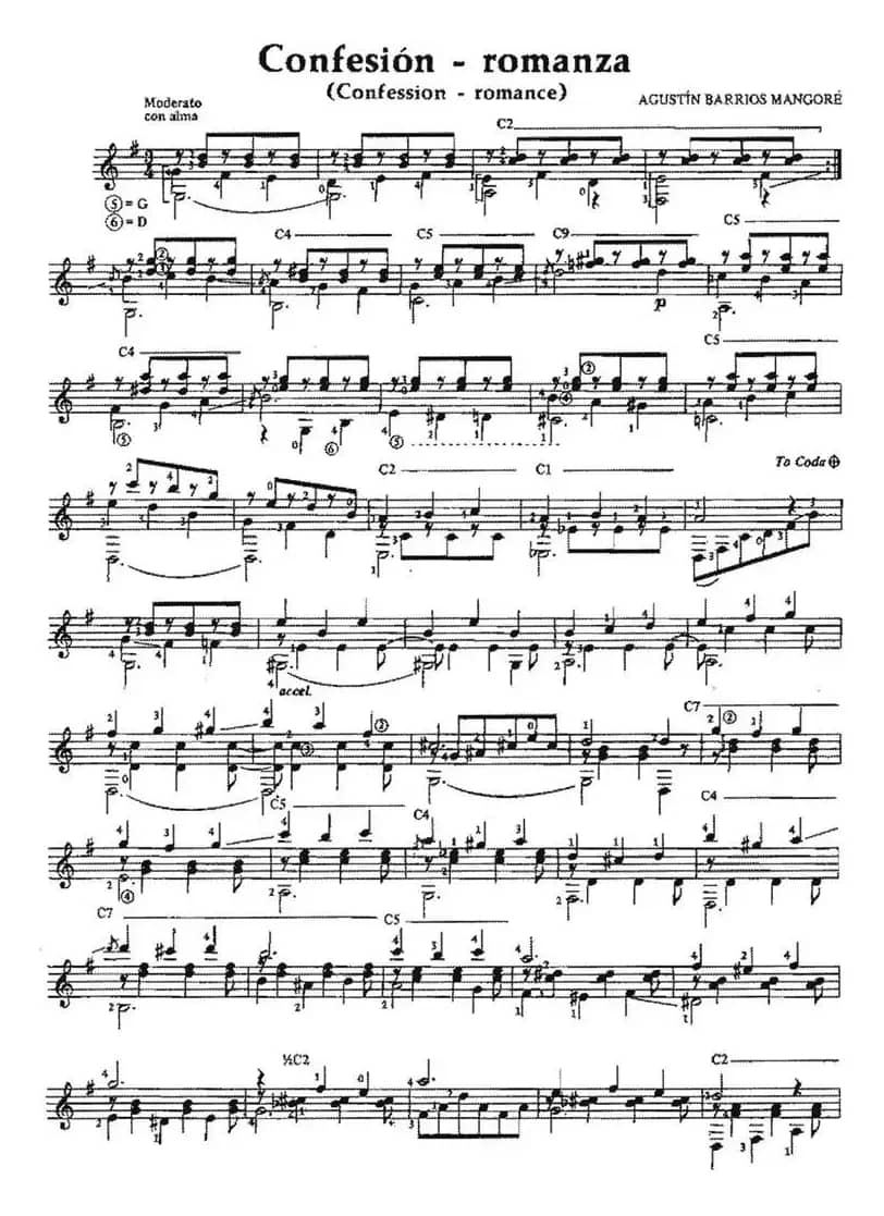 Confesion-romanza（古典吉他）