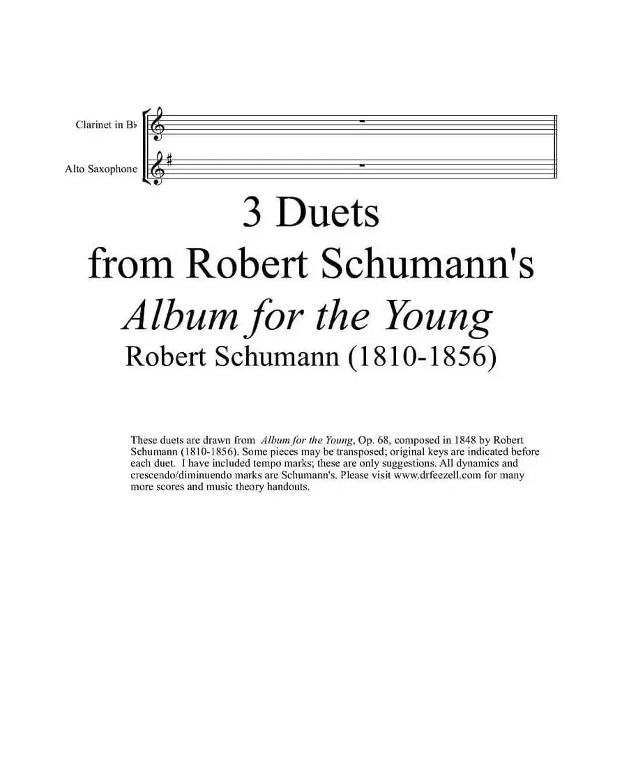 Robert Schumann-中音萨克斯练习曲