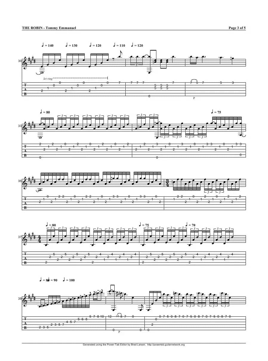 tommy emmanuel：the robin（指弹吉它）