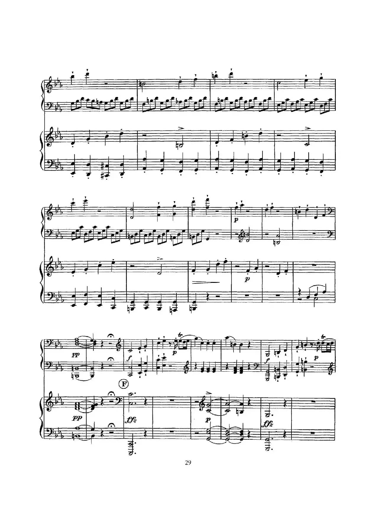 根据21首钢琴奏鸣曲改编的双钢琴版钢琴奏鸣曲四首（第二首）