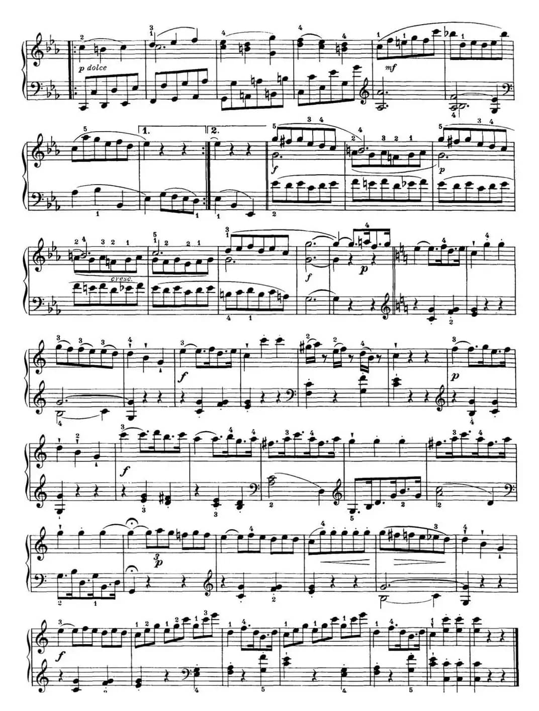 海顿 钢琴奏鸣曲 Hob XVI 35 in C major