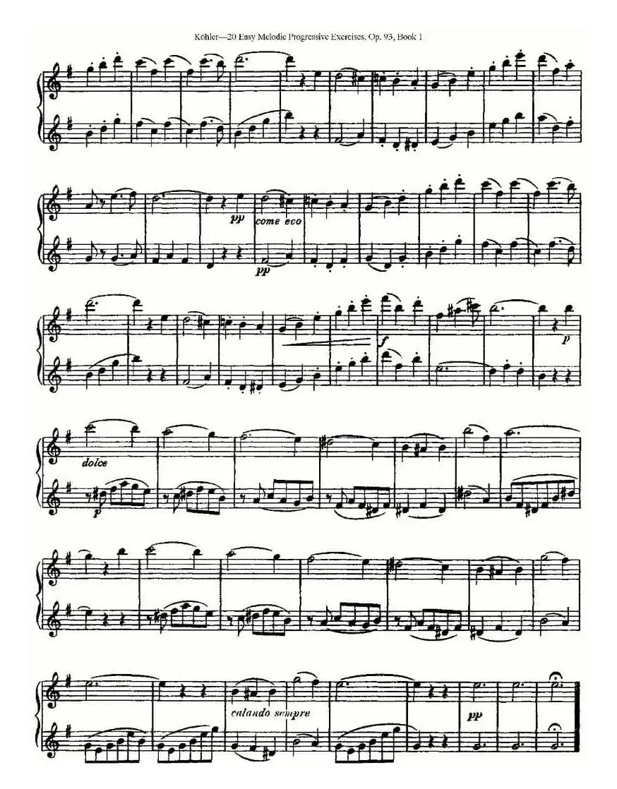 柯勒练习曲作品93号（一）