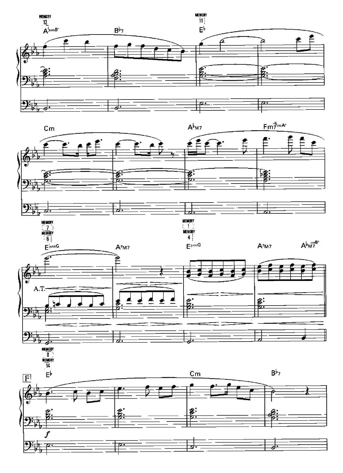 阿里郎（双排键电子琴谱）