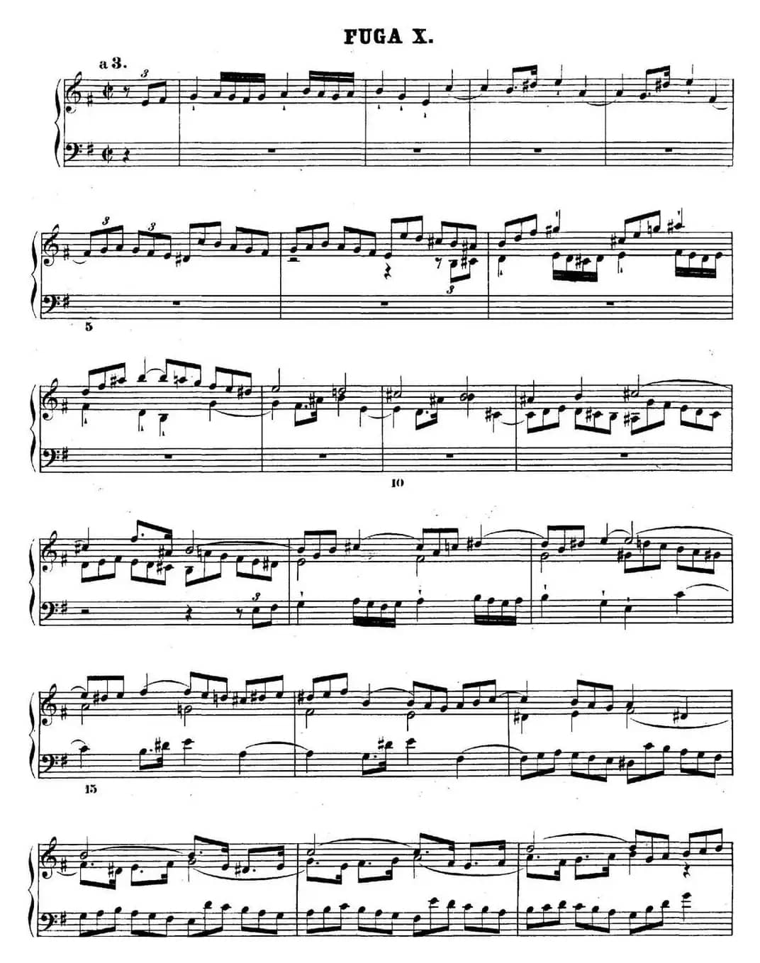 巴赫《平均律钢琴曲集·第二卷》之赋格曲（NO.10）