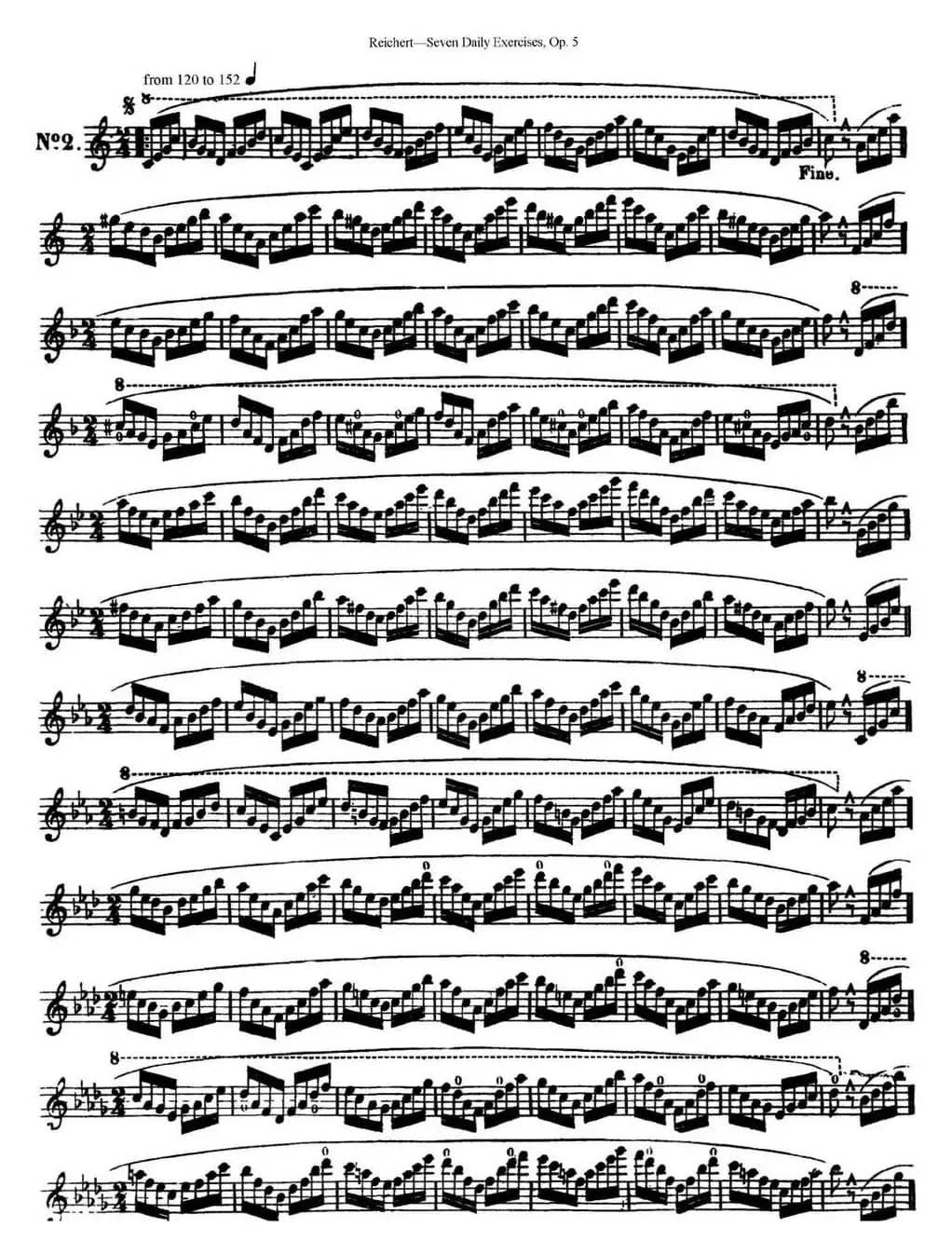 瑞澈特七首每日长笛练习曲Op.5（NO.2）