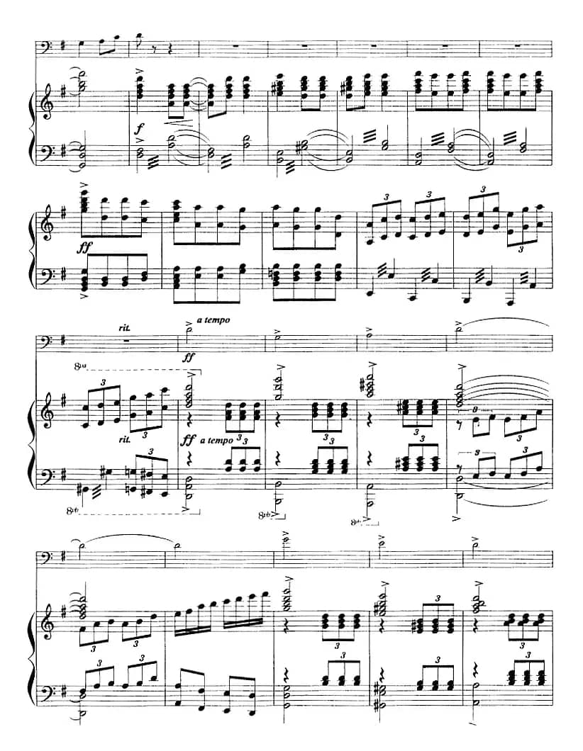 太阳一出满天红（长号+钢琴伴奏）