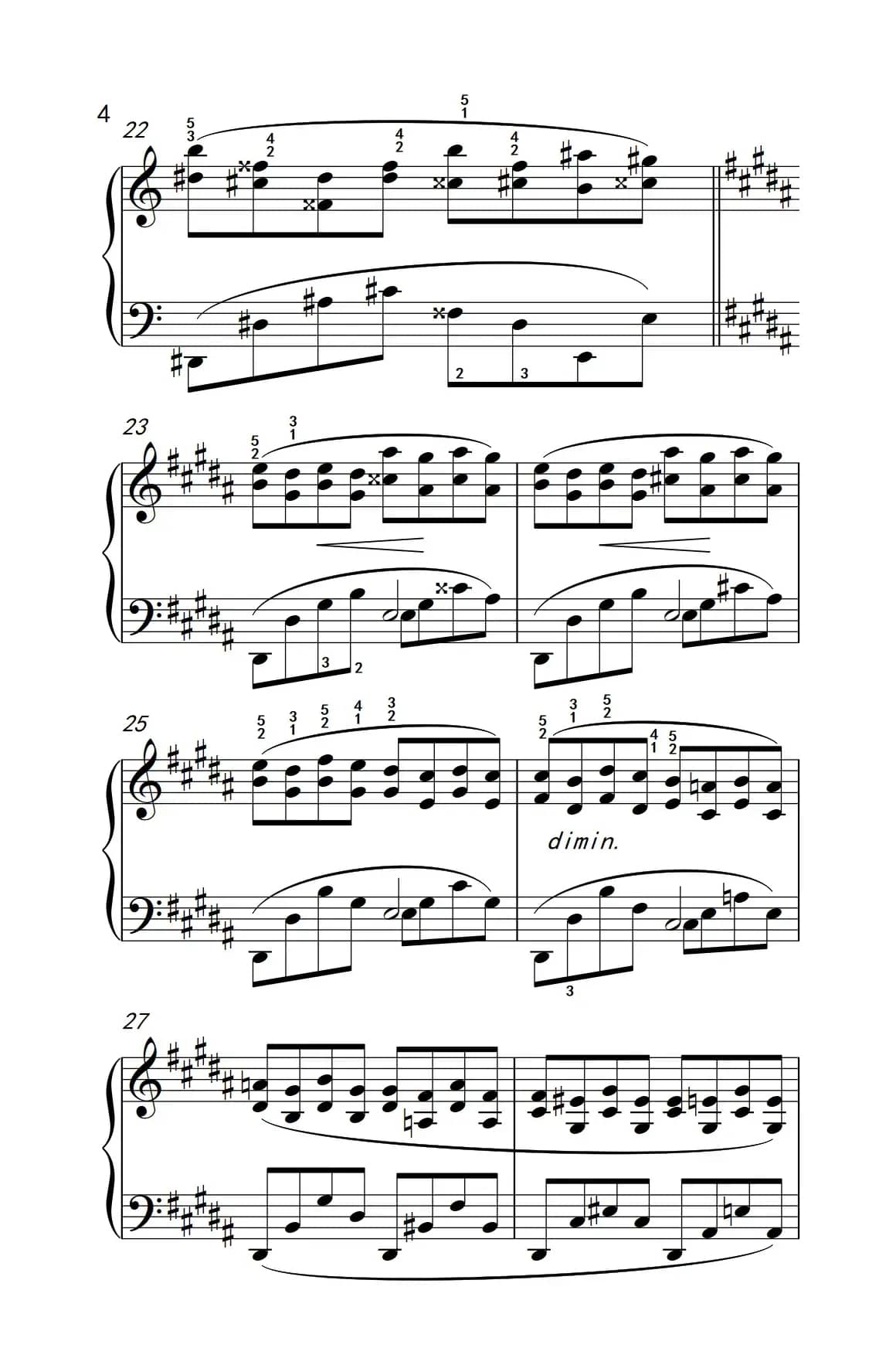 莫什科夫斯基 钢琴练习曲（第十三首）