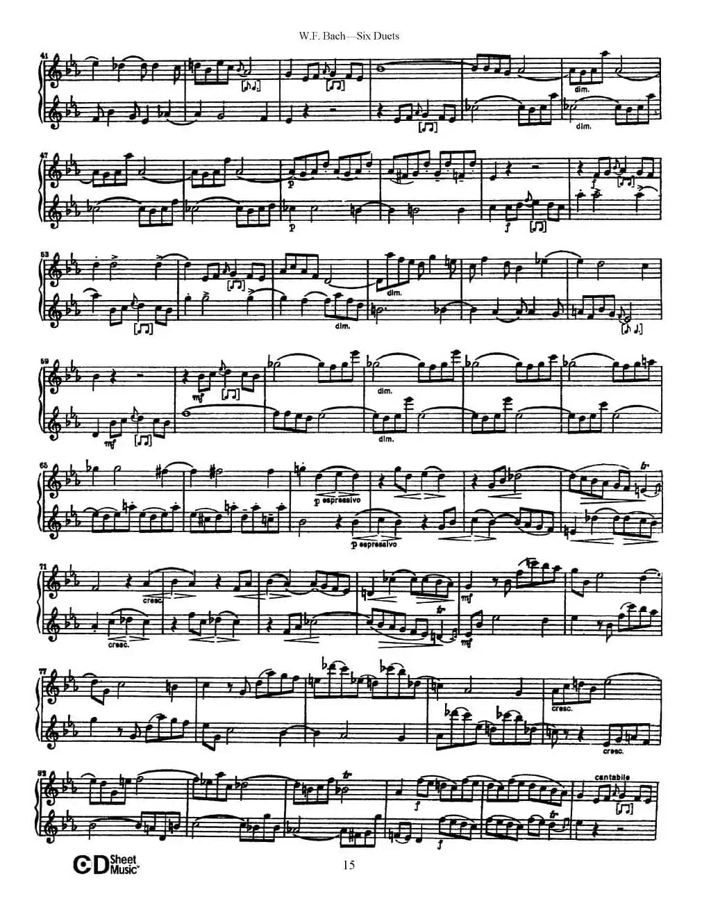 Six Duets（6首二重奏）（3）