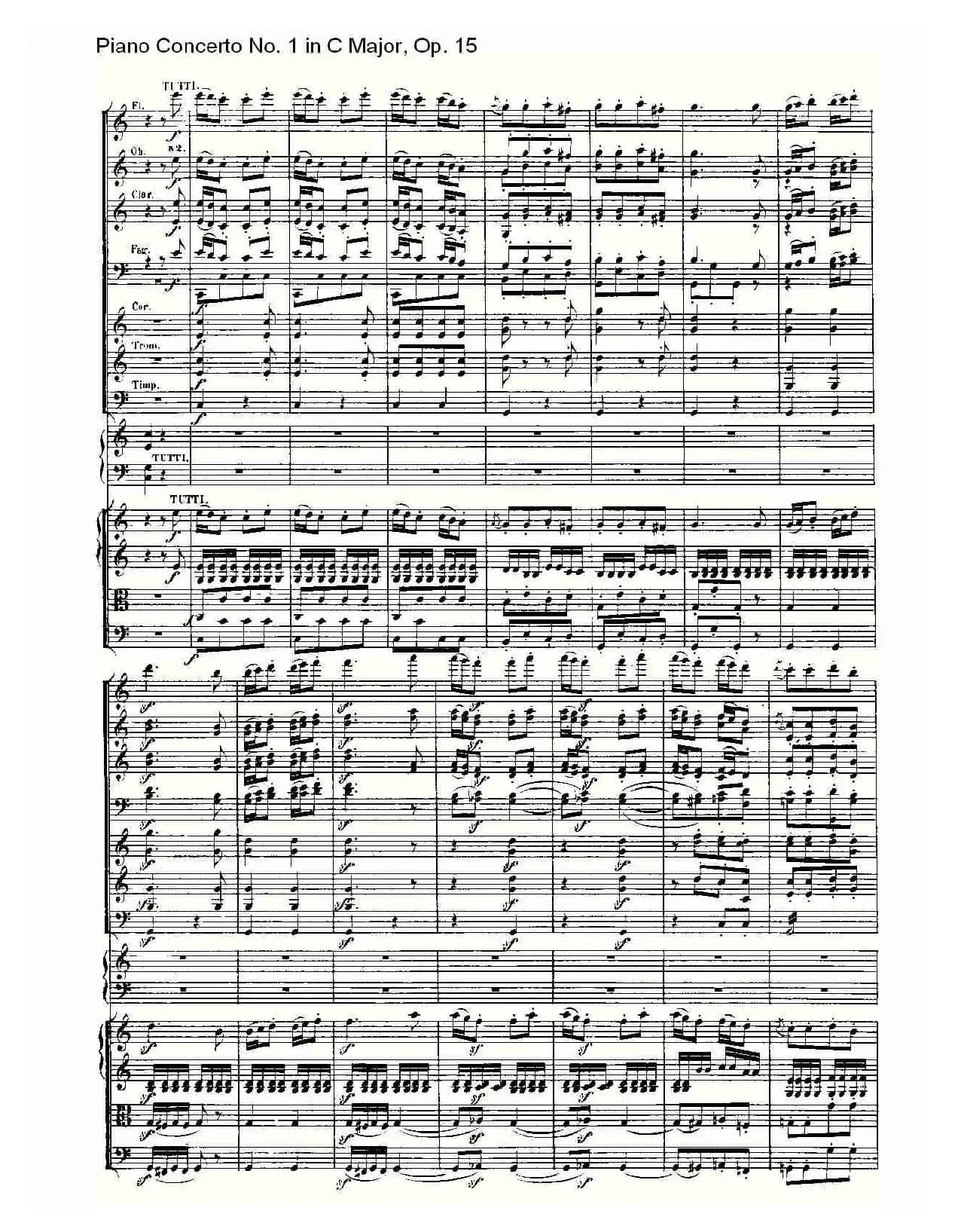 C大调钢琴第一协奏曲 Op.15 第三乐章